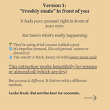 Edible Coconut Milk Oil